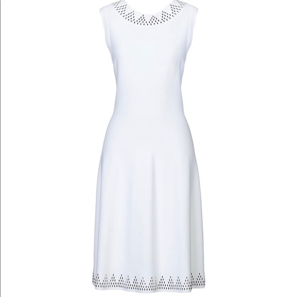 Alaia NWT White Studded Stretch Knit Dress sleeveless - Picture 2 of 10